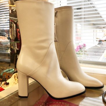 White Leather Boots